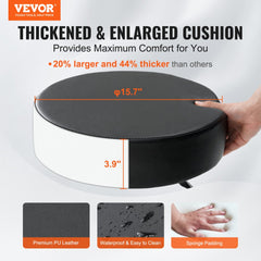 VEVOR Rolling Stools with Wheels, 400 LBS Weight Capacity Adjustable Height Stool with Ultra-Thick Seat Cushion, Swivel