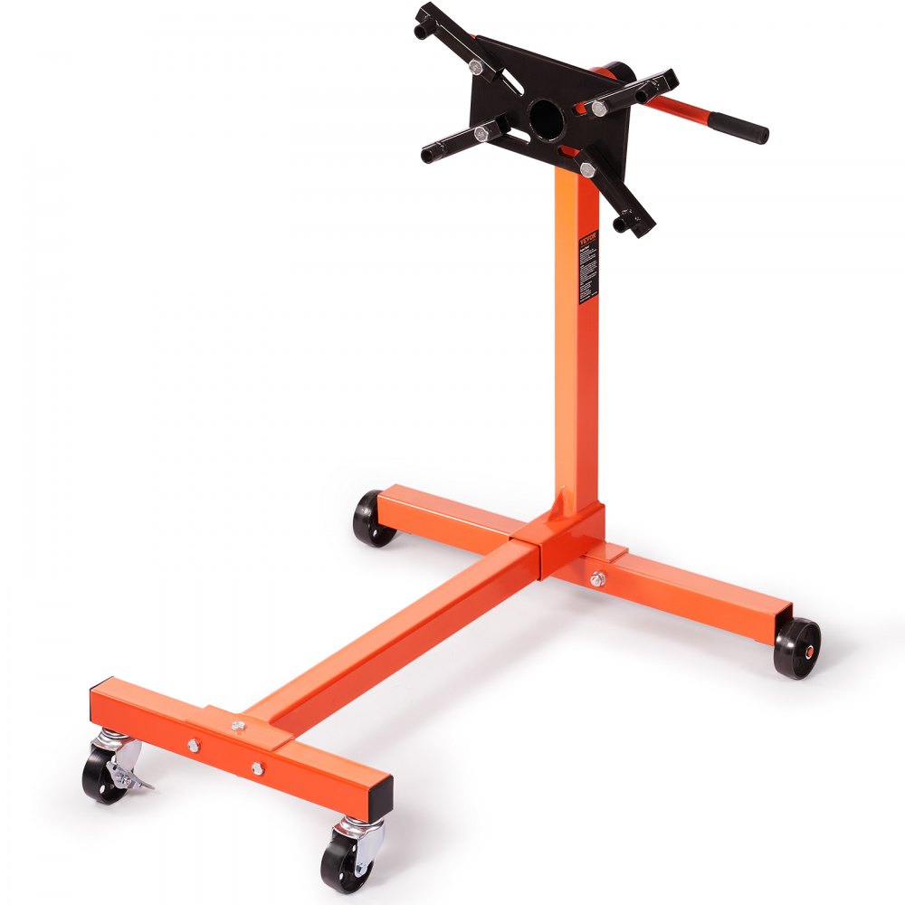 VEVOR Engine Stand, 750 lbs (3/8 Ton) Rotating Engine Motor Stand with 360 Degree Adjustable Head, Cast Iron Motor