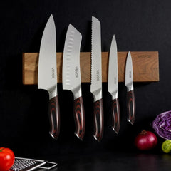 VEVOR Kitchen Knife Set, 6 Piece High Carbon Stainless Steel Sharp Knife Set, Professional Kitchen Cutlery with