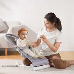 VEVOR Baby Bouncer, Folding Bouncer Seat for Babies 0-9 Months, Newborn Bouncer Chair with 2 Reclining Angles &