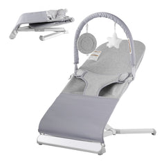 VEVOR Baby Bouncer, Folding Bouncer Seat for Babies 0-9 Months, Newborn Bouncer Chair with 2 Reclining Angles &