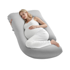 VEVOR Pregnancy Pillow, G-Shaped Maternity Pillow for Sleeping, Full-Body Support Pillow with Removable & Washable
