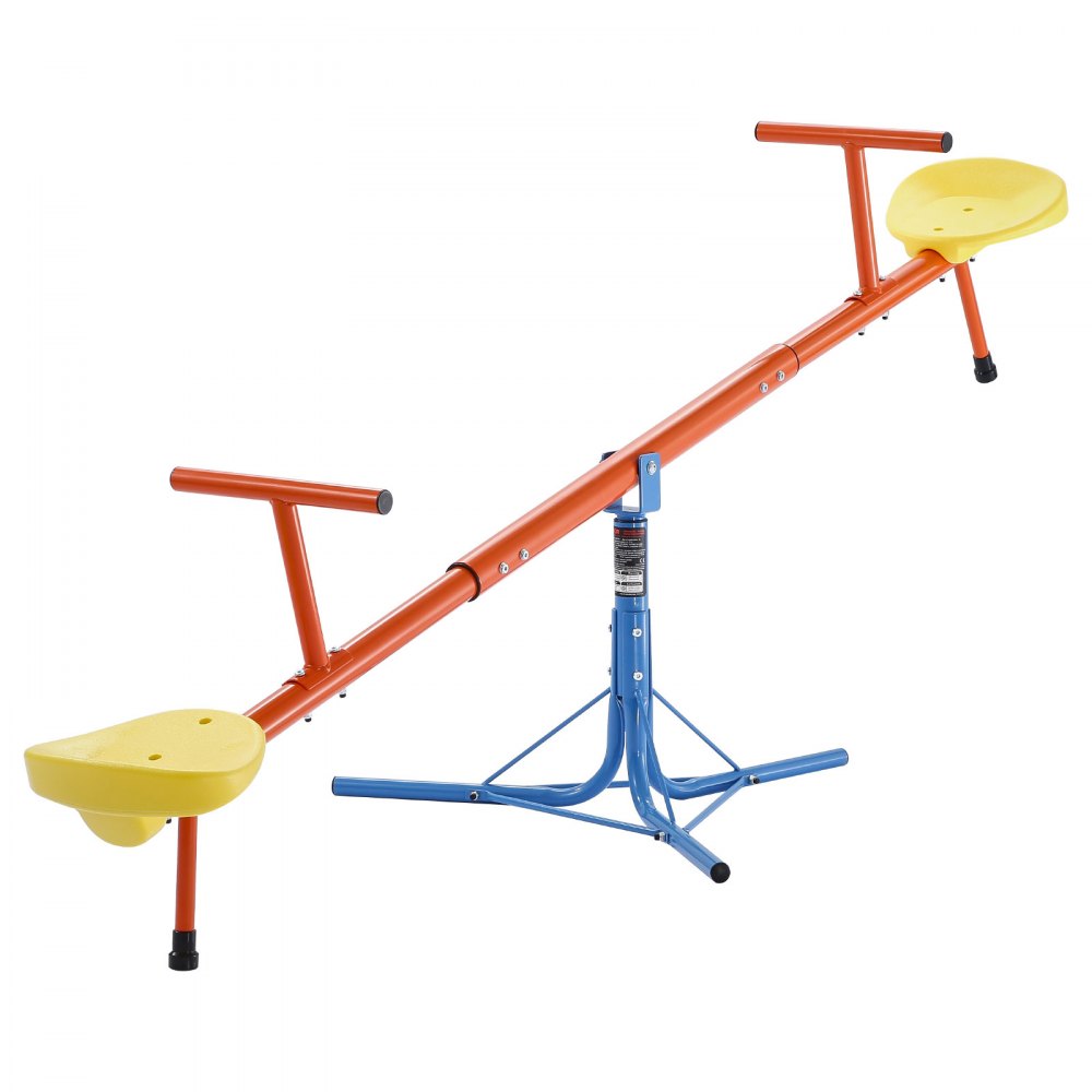 VEVOR Kids Seesaw, 100 lbs Load Capacity per Seat, Sit and Spin Teeter Totter with 3-prong Support Legs, Kids Outdoor