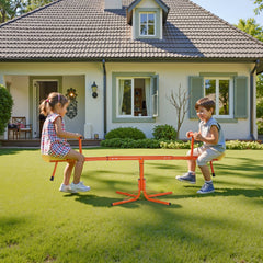 VEVOR Kids Seesaw, 100 lbs Load Capacity per Seat, Sit and Spin Teeter Totter with 4-prong Support Legs, Kids Outdoor