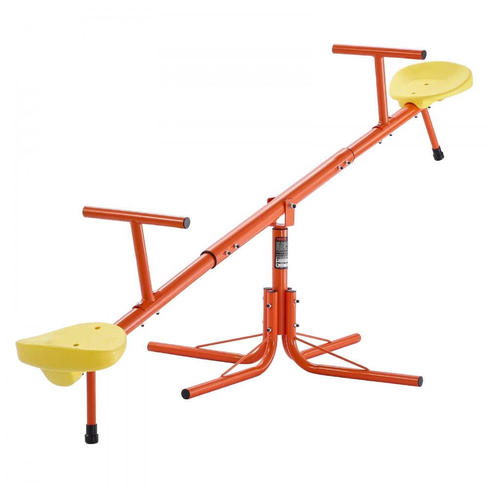 VEVOR Kids Seesaw, 100 lbs Load Capacity per Seat, Sit and Spin Teeter Totter with 4-prong Support Legs, Kids Outdoor