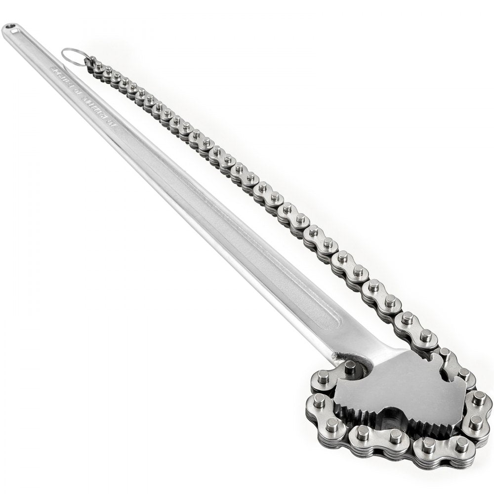 VEVOR 24inch Chain Wrench Carbon Steel Chain Pipe Wrench Heavy Duty 6.7 inch Diameter Capacity Chain Strap Filter