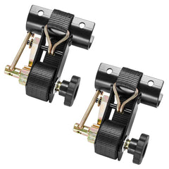 VEVOR Ladder Rack Ratchet Straps, 1.87-2 in Black Round Tube Mount, 1.5 in Wide x 7.4 ft Long Black Ladder Rack Straps