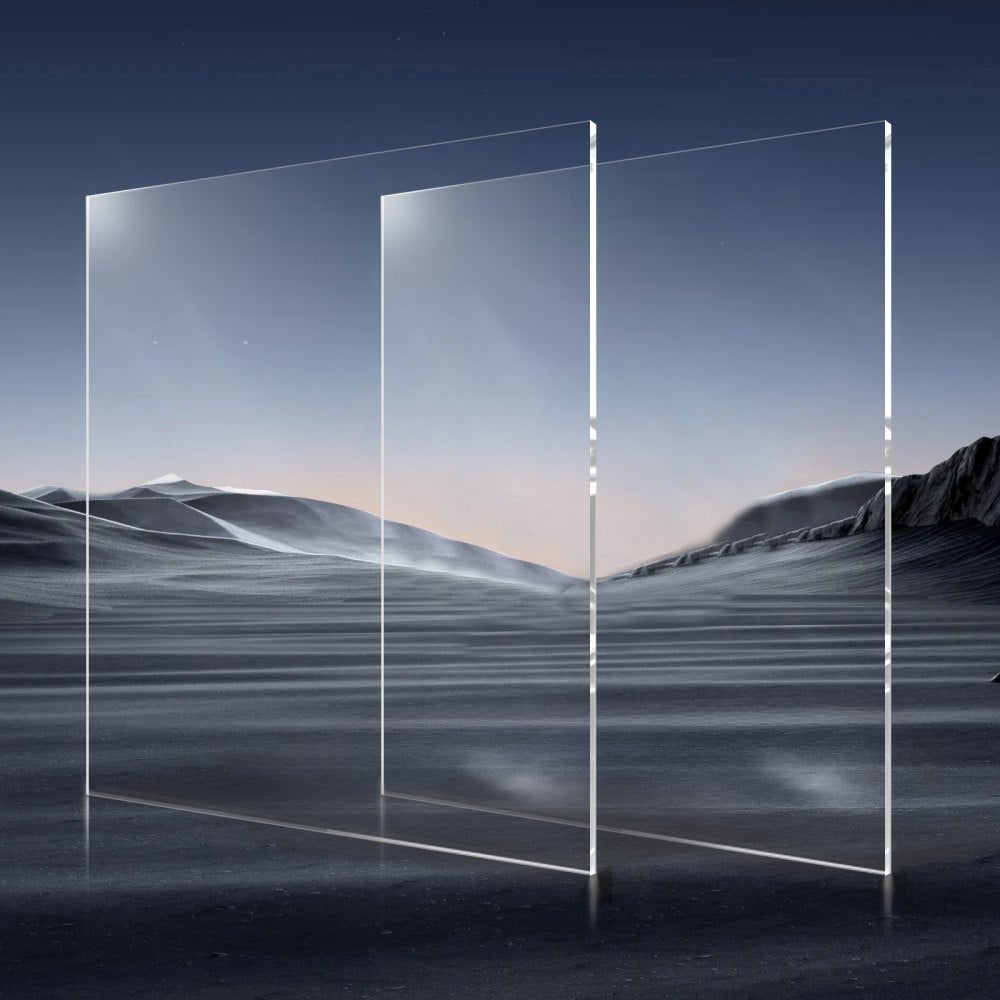 VEVOR Plexiglass Acrylic Sheet, 2-Pack Plastic Sheets, 24 x 36 Inch 1/4 Inch Thick Clear Plastic Cast Transparent Glass