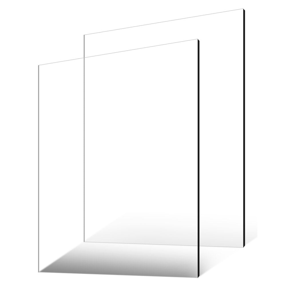 VEVOR Plexiglass Acrylic Sheet, 2-Pack Plastic Sheets, 24 x 36 Inch 1/4 Inch Thick Clear Plastic Cast Transparent Glass