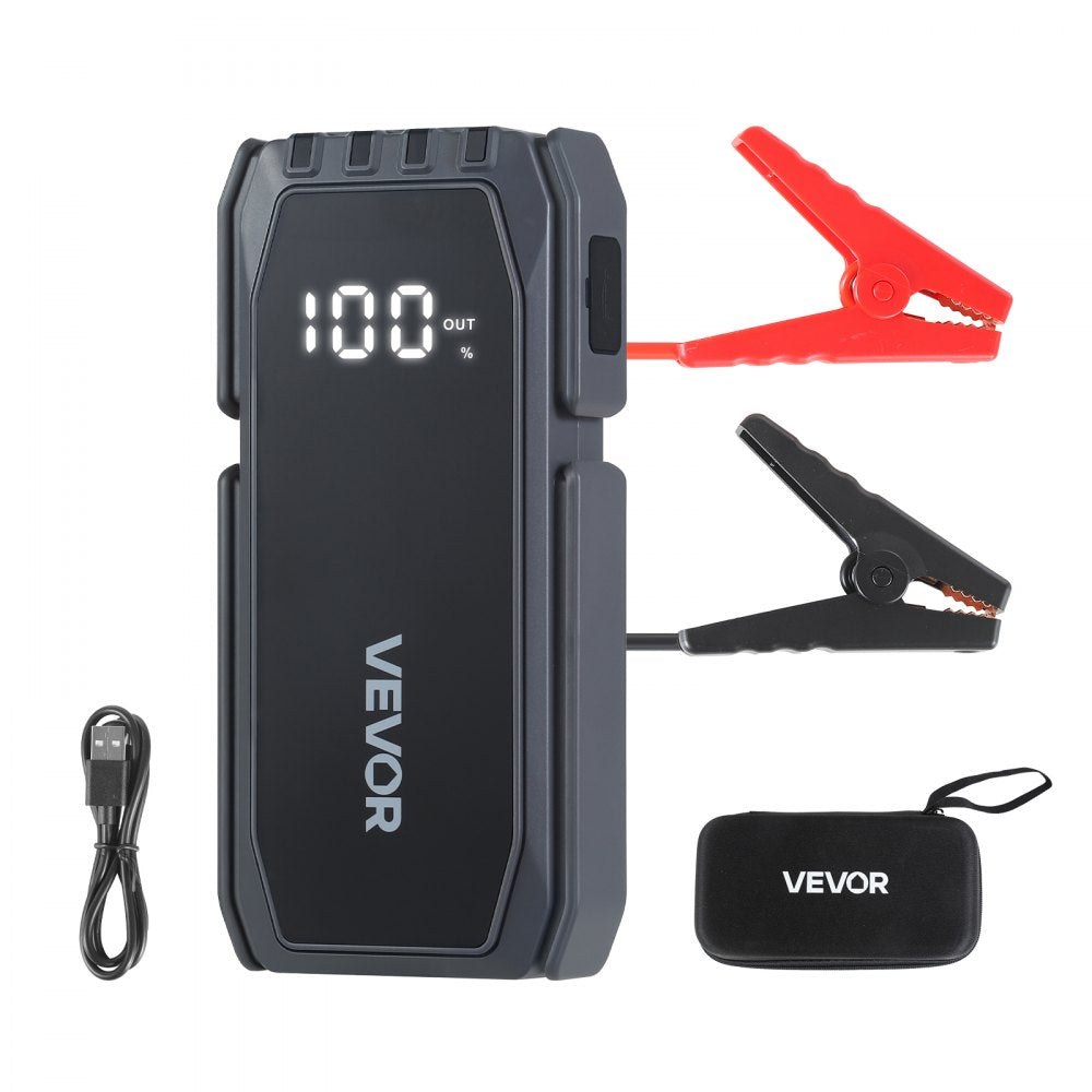 VEVOR Jump Starter, 1500A Peak, Car Jumper Starter Battery Pack, 12V Portable Lithium Battery Booster, Jump Box Power
