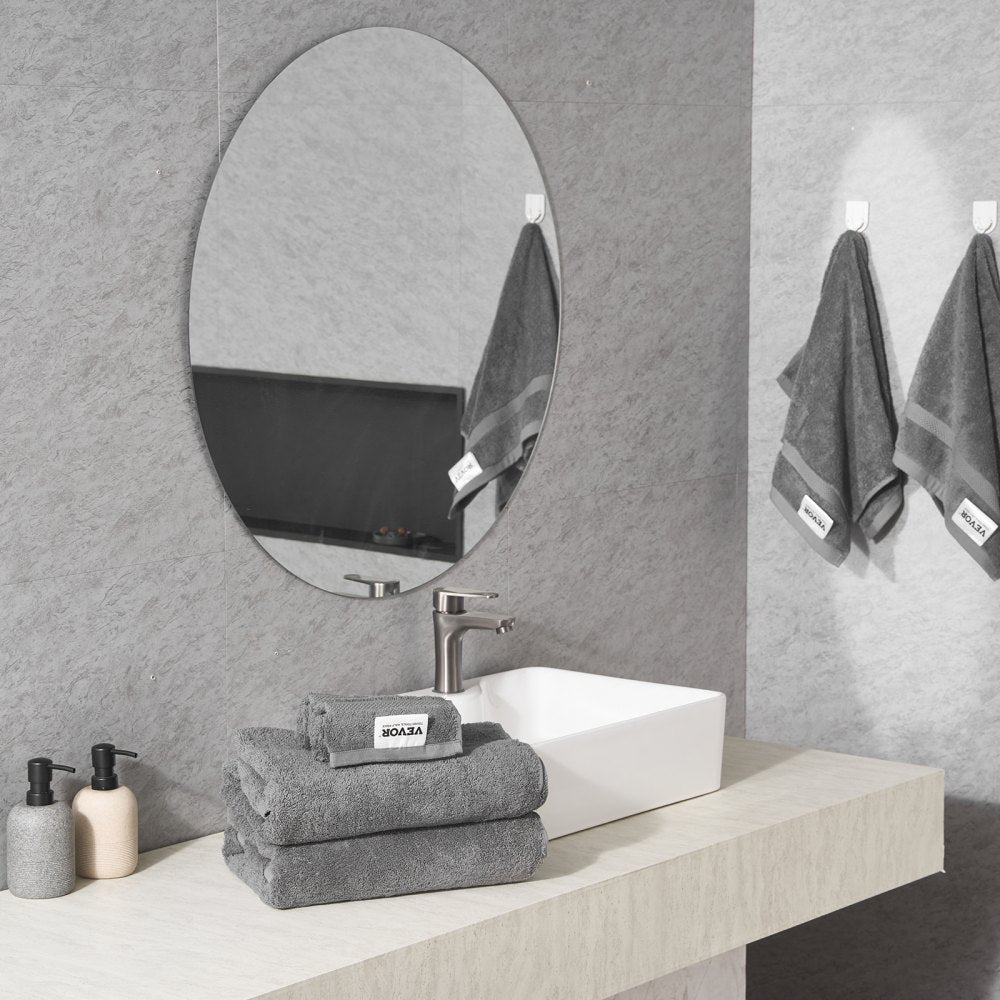 VEVOR 6-Piece Towel Set, 600 GSM 100% Cotton Towels for Bathroom, 2 Bath Towels, 2 Hand Towels and 2 Washcloths, Highly