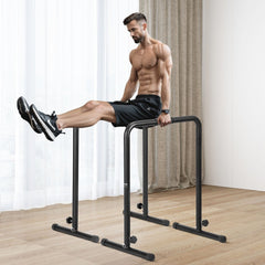 VEVOR Dip Bars, 440 lbs Capacity, Heave Duty Dip Stand Station with Adjustable Height, Fitness Workout Dip Bar Station