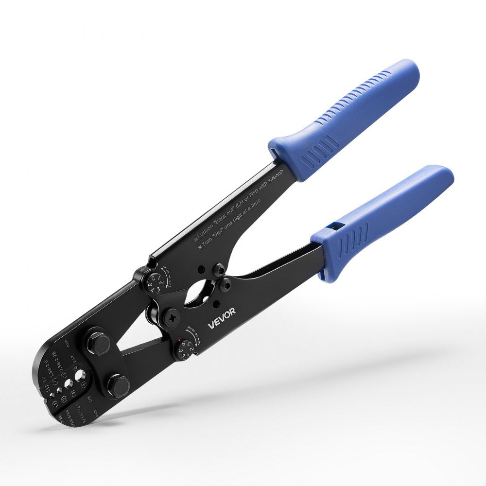 VEVOR Crimping Tool, 3/64" - 1/8" Steel Wire Rope Crimper, with Clear Metric and Imperial Markings, Adjustable Force