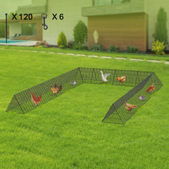 VEVOR Chicken Tunnels, 236.2 x 157.5 x 24.2 inch(LxWxH) Chicken Tunnels for Yard, Portable Chicken Tunnels for Outside