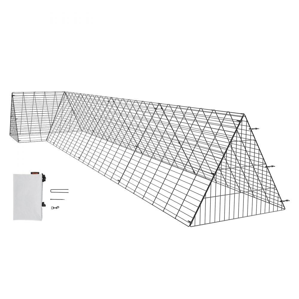 VEVOR Chicken Tunnels, 157.5 x 39.4 x 24.2 inch(LxWxH) Chicken Tunnels for Yard, Portable Chicken Tunnels for Outside