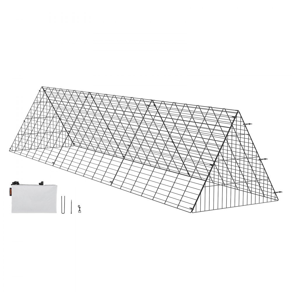 VEVOR Chicken Tunnels, 118.1 x 28 x 24.2 inch (LxWxH) Chicken Tunnels for Yard, Portable Chicken Tunnels for Outside