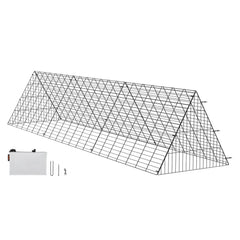 VEVOR Chicken Tunnels, 118.1 x 28 x 24.2 inch (LxWxH) Chicken Tunnels for Yard, Portable Chicken Tunnels for Outside