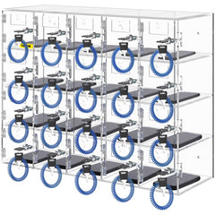 VEVOR Cell Phone Storage Locker, 20 Slots Acrylic Material with Door Locks and Keys, Wall-Mounted Cabinet Pocket Office