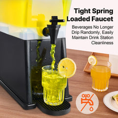 VEVOR Beverage Dispenser, 3 Gallon Drink Dispenser for Parties, Plastic Juice Dispenser with Stand Spigot Lid, Iced Tea