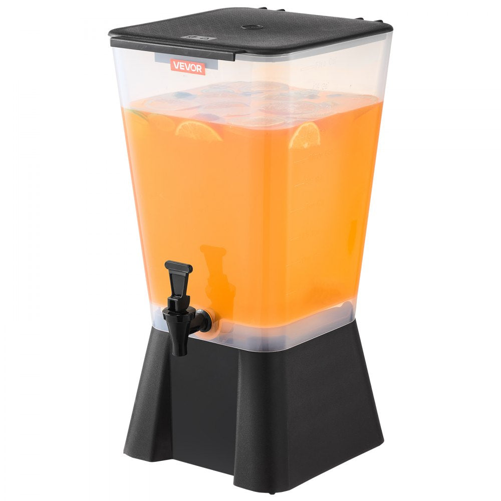 VEVOR Beverage Dispenser, 5 Gallon Drink Dispenser for Parties, Plastic Juice Dispensers with No-Drip Spigot, Iced Tea