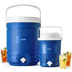 VEVOR Insulated Beverage Dispenser 2 Gallon + 4.8 Gallon Beverage Server, for Camping Outdoor Event Parties, Leakproof