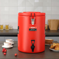 VEVOR Stainless Steel Insulated Beverage Dispenser, 4.5 Gallon 17.2 Liter, Thermal Hot and Cold Drink Server Dispenser