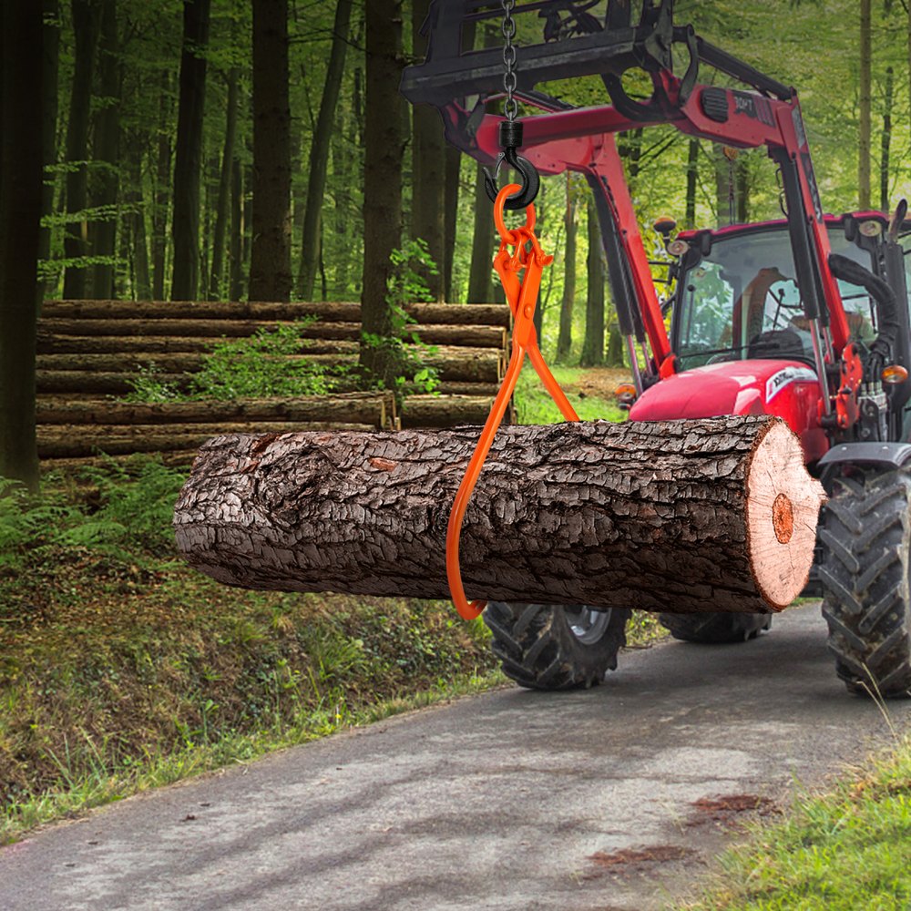 VEVOR Log Skidding Tongs, 32 inch 2 Claw Log Lifting Tongs, Heavy Duty Steel Lumber Skidding Tongs, 1543 lbs/700 kg