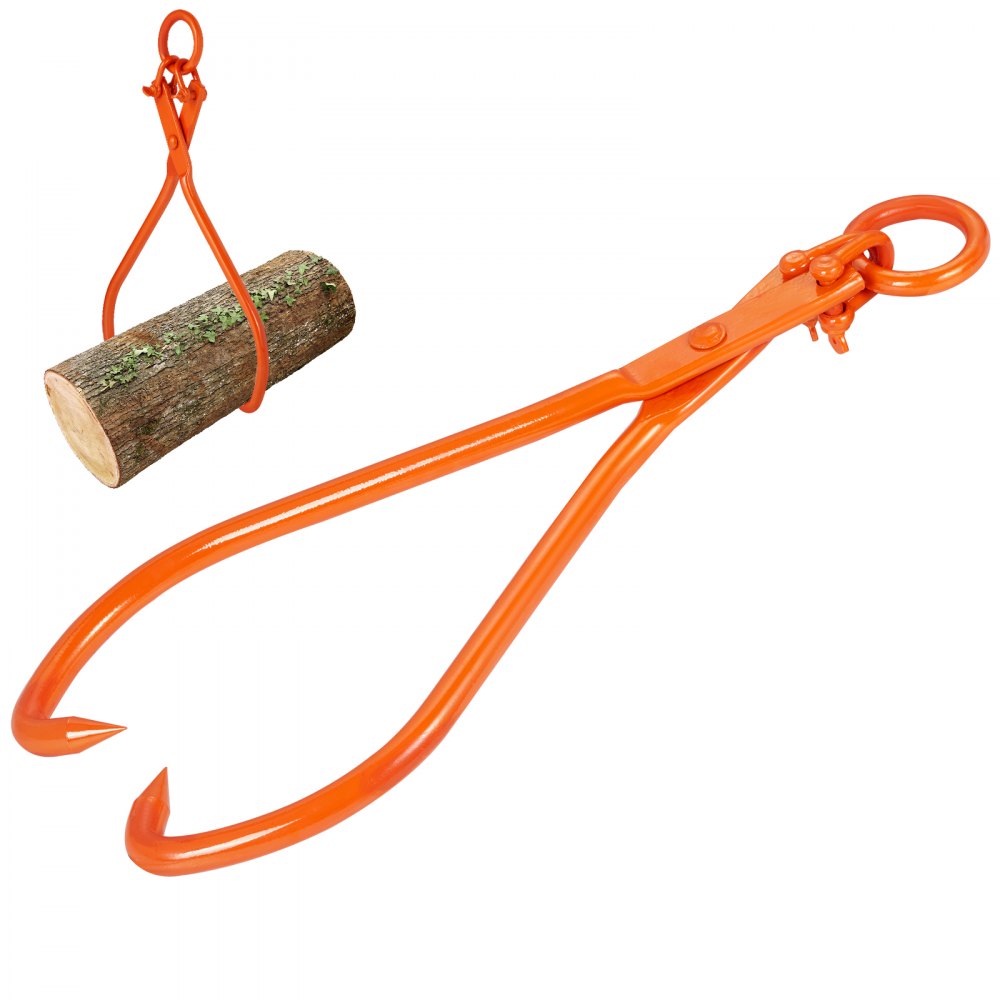 VEVOR Log Skidding Tongs, 32 inch 2 Claw Log Lifting Tongs, Heavy Duty Steel Lumber Skidding Tongs, 1543 lbs/700 kg