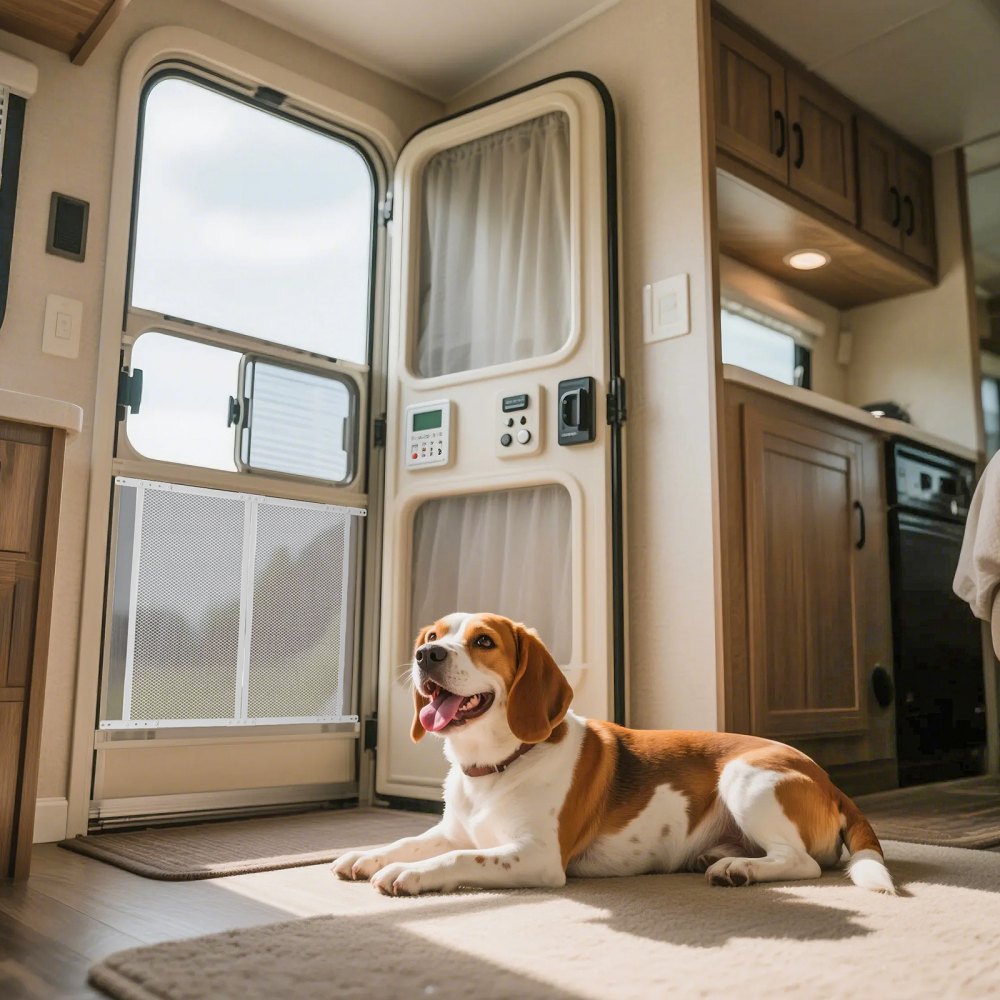 VEVOR RV Screen Door Protector, 24 x 26 inch Door Grille, Easy to Install and Disassemble, Reinforced Breathable