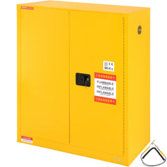 VEVOR Flammable Storage Cabinet 34 Gal, 43.1x18.1x50.1 inch Cold-Rolled Steel Flammable Liquid Storage Cabinet
