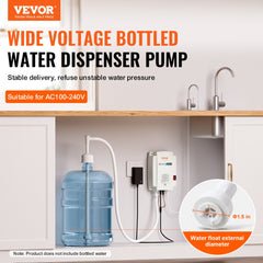 VEVOR Bottled Water Dispenser Pump System, 5 Gallon Dispensing System, Automatic Electric Water Dispenser, Single Inlet