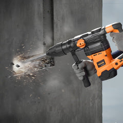 VEVOR 1-9/16 Inch SDS-Max Rotary Hammer Drill, 13Amp Corded Drills, Heavy Duty Chipping Hammers with Vibration Control
