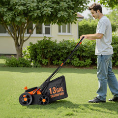 VEVOR 2-in-1 Electric Dethatcher and Scarifier, 13-Inch 13 Amp, Corded Lawn Dethatcher with 13-Gallon Thatch Collection
