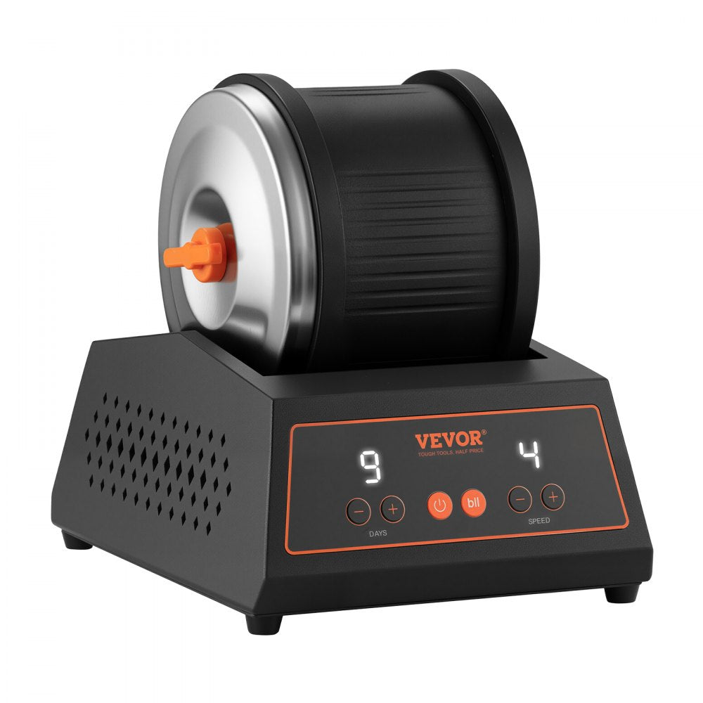 VEVOR Rock Tumbler 4 lbs Large Barrel 4 Speed Settings Rock Polishing Kit, for Adults Beginners and Hobbyists, 9-Day