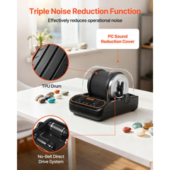 VEVOR Rock Tumbler, 2 lb Rock Polishing Machine, Rocks Tumbling Kit with 4-Speed Adjustment, 1-9 Day Timer, PC Sound