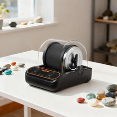 VEVOR Rock Tumbler, 2 lb Rock Polishing Machine, Rocks Tumbling Kit with 4-Speed Adjustment, 1-9 Day Timer, PC Sound