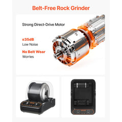 VEVOR Rock Tumbler, 3 lb Rock Polishing Machine, Rocks Tumbling Kit with 4-Speed Adjustment, 1-9 Day Timer, PC Sound