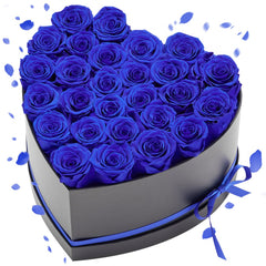 VEVOR Forever Flowers, 27 Preserved Roses in a Heart Shape Box, Eternal Flowers Immortal Bouquet Birthday Present for