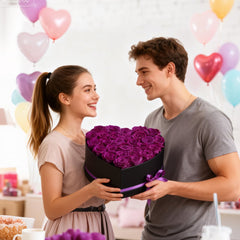 VEVOR Forever Flowers, 27 Preserved Roses in Heart Shape Box, Eternal Flowers Immortal Bouquet Birthday Present for
