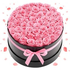 VEVOR Forever Flowers, 50 Preserved Roses in a Box, Eternal Flowers Immortal Bouquet Birthday Present for Delivery