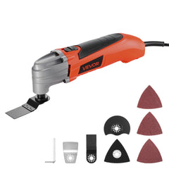 VEVOR Oscillating Tool Multitool, 2.2Amps 22,000 OPM Electric Oscillating Multi Tool Kit Corded with 2.8° Oscillating