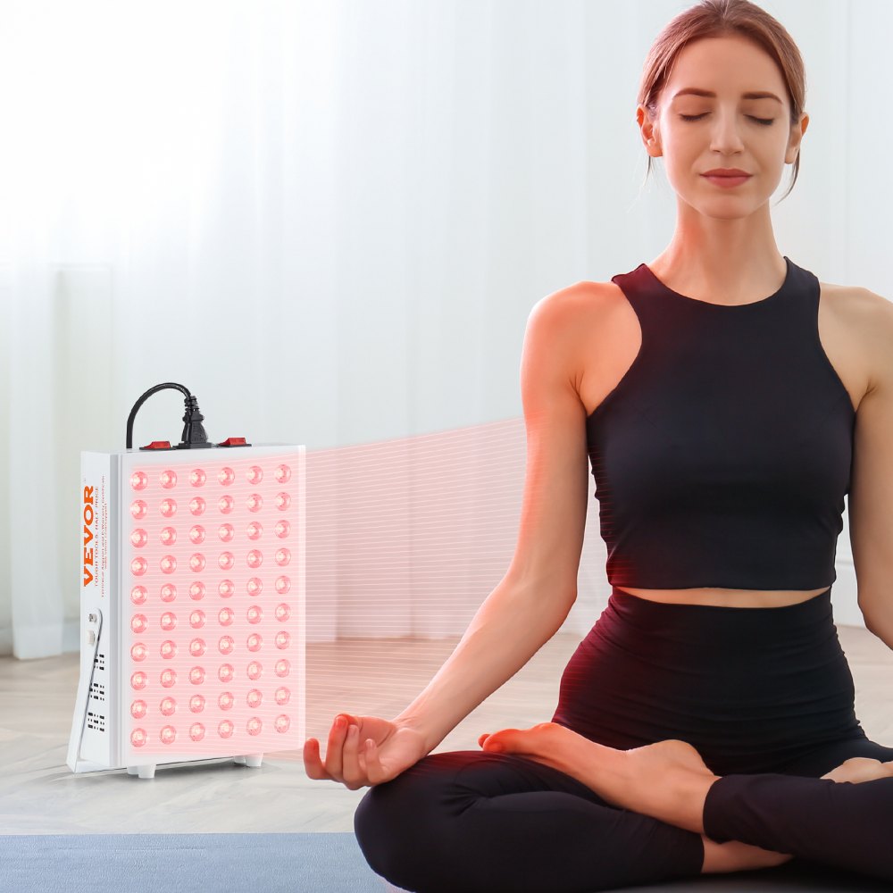 VEVOR Red Light Therapy for Body Face, 60 Dual-Chip LEDs, Red 660nm & Near Infrared 850nm Combo, High Power Red Light