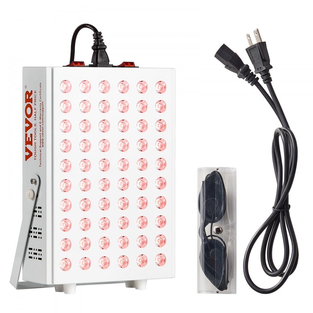 VEVOR Red Light Therapy for Body Face, 60 Dual-Chip LEDs, Red 660nm & Near Infrared 850nm Combo, High Power Red Light