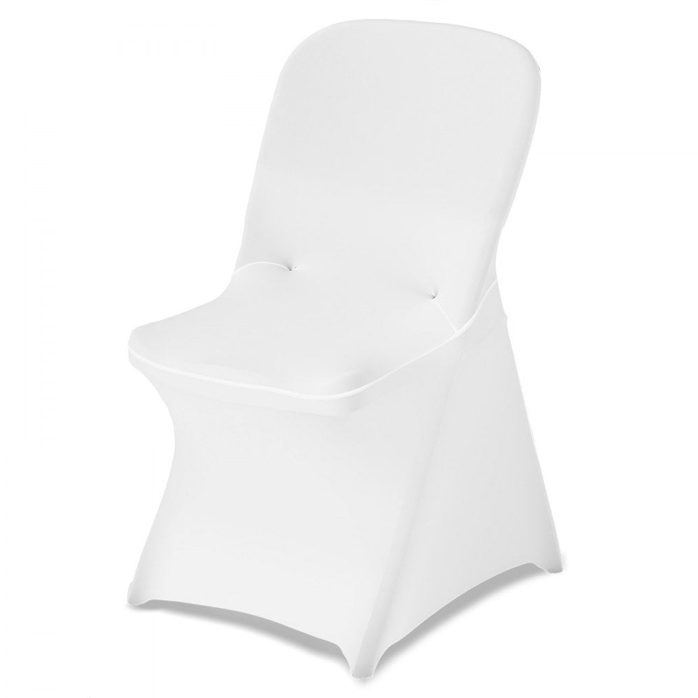 VEVOR 30 Pcs White Chair Covers, Polyester Spandex Chair Cover, Stretch Slipcovers for Wedding Party Dining Banquet