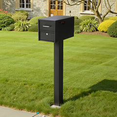 VEVOR Mailbox Post, 43 x 4 x 4 Inches, Steel In-Ground Mounting Mail Box Stand with Powder Coating Surface, Heavy Duty