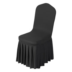 VEVOR 30 Pcs Black Chair Covers, Polyester Spandex Chair Cover, Stretch Slipcovers for Wedding Party Dining Banquet