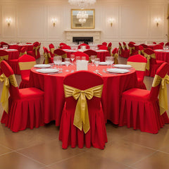 VEVOR 30 Pcs Red Chair Covers, Polyester Spandex Chair Cover, Stretch Slipcovers for Wedding Party Dining Banquet