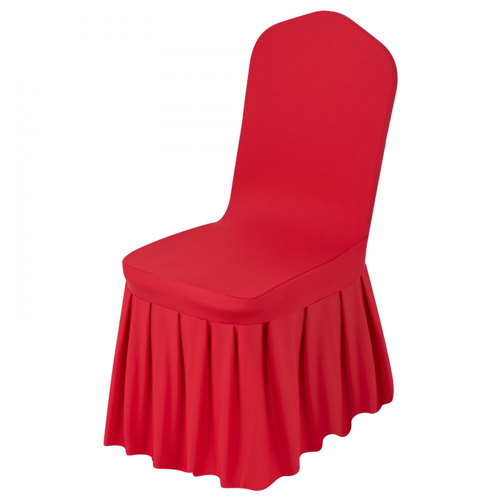 VEVOR 30 Pcs Red Chair Covers, Polyester Spandex Chair Cover, Stretch Slipcovers for Wedding Party Dining Banquet