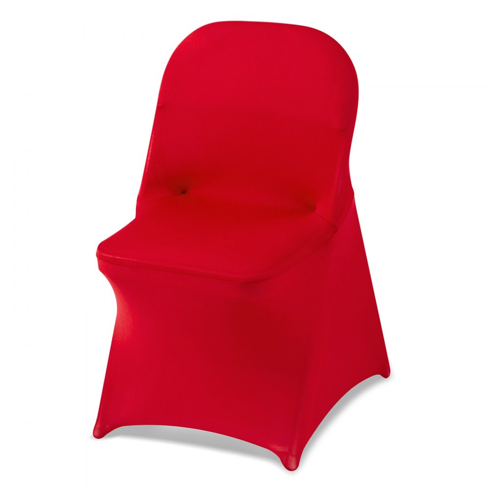 VEVOR 50 Pcs Red Chair Covers, Polyester Spandex Chair Cover, Stretch Slipcovers for Wedding Party Dining Banquet