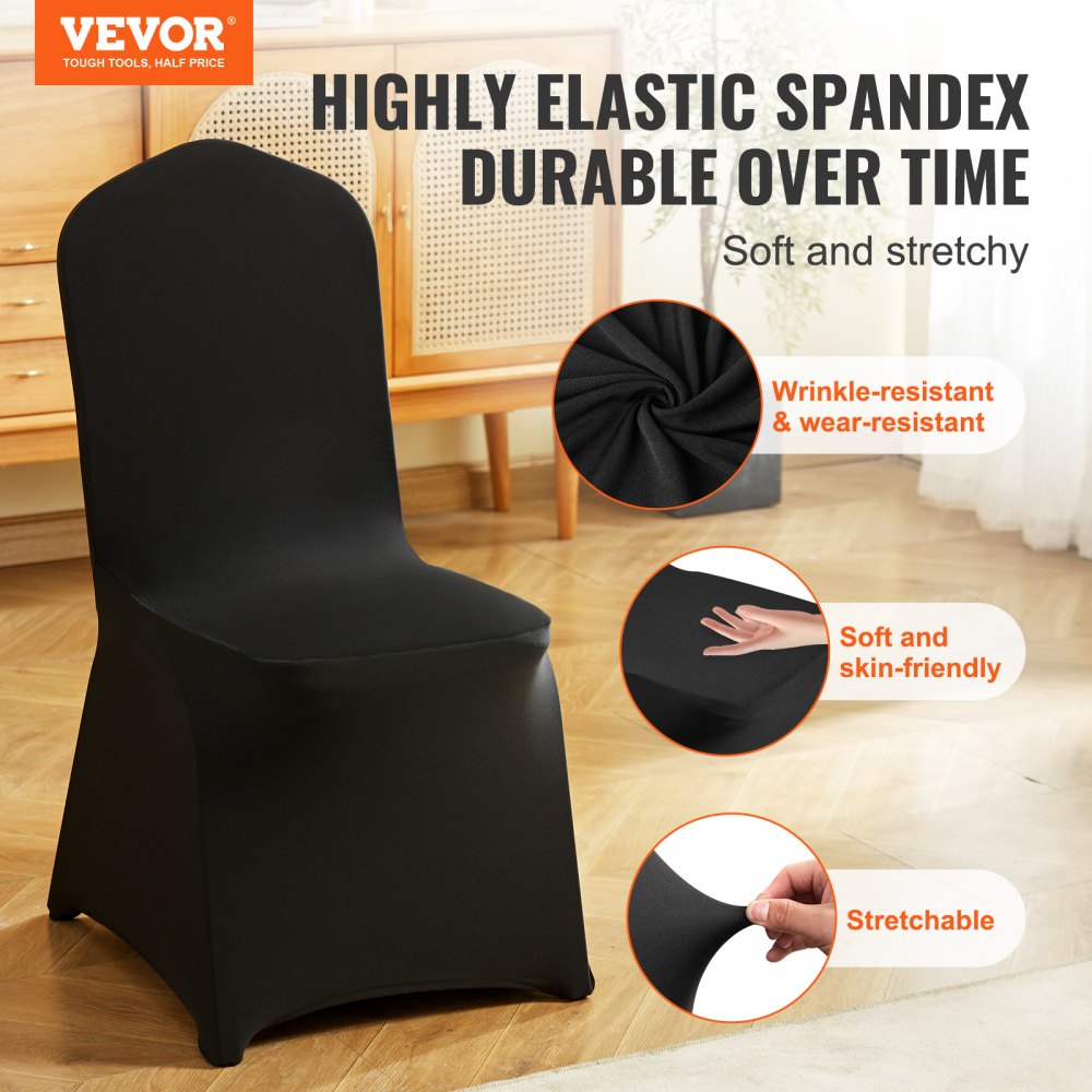 VEVOR Stretch Spandex Folding Chair Covers, Universal Fitted Chair Cover, Removable Washable Protective Slipcovers, for